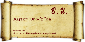 Bujtor Urbána névjegykártya